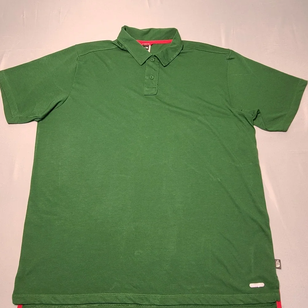 The North Face Polo Shirt Mens‎ XL Green VaporWick Short Sleeve Hiking Golf Top